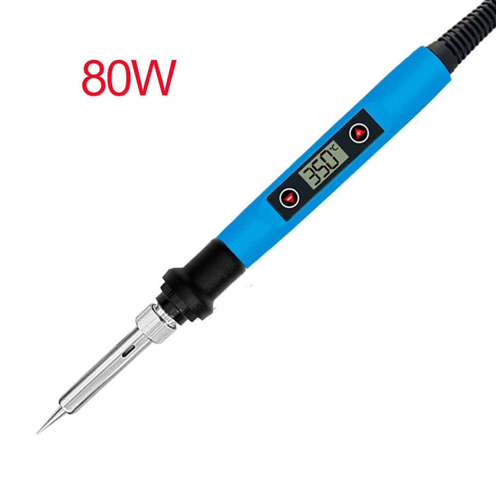 60/80W digital electric soldering iron welding iron tool  temperature adjustable soldering  iron tips/ stand/ tin wire