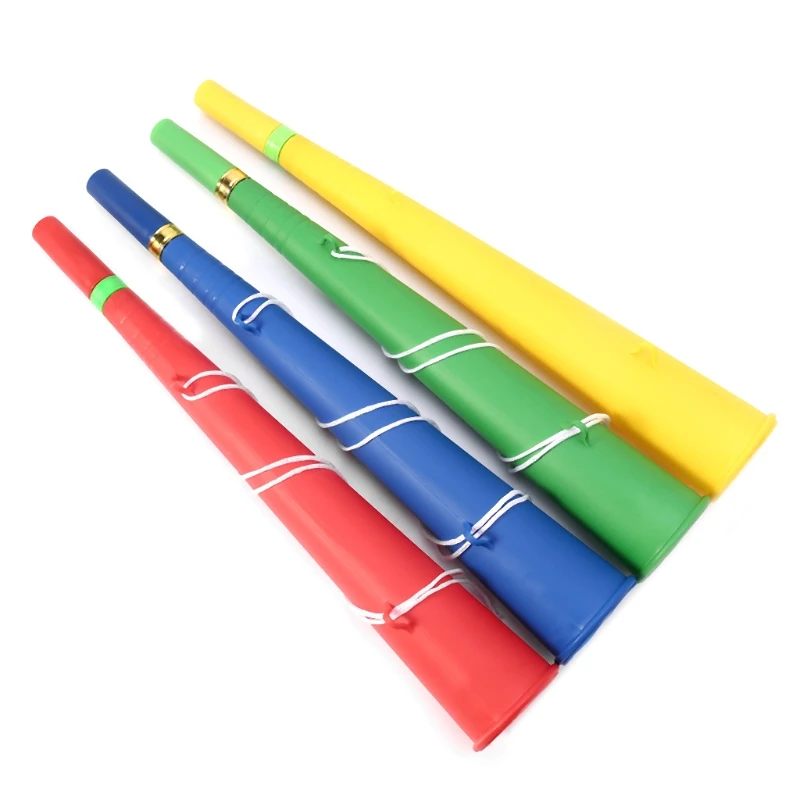 

2024 Top Vuvuzela Kids Horn Trumpet Toy Colorful Football Games Fan Cheer Party Horn Football Ornaments Party Fan Horn