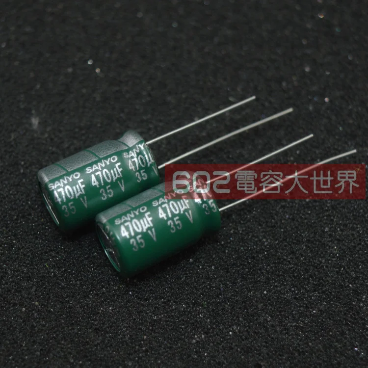 Free shipping 20pcs SANYO 35V470UF Electrolytic Capacitor 470uf35v Green Leather 105℃ 10*16 Audio Capacitor