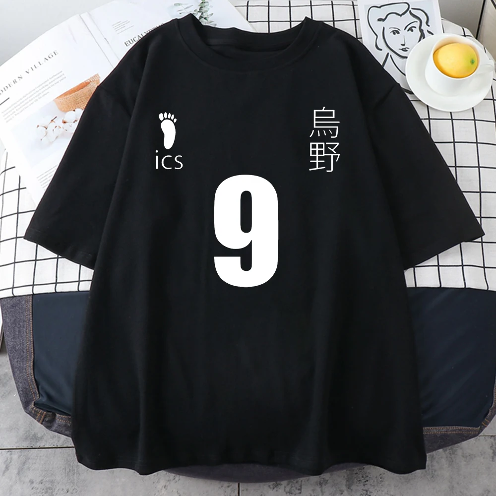 Kageyama Tobio Anime Haikyuu Print Mans Cotton T-Shirts Personality All-math Oversize Tops Summer Breathable Men Short Sleeve