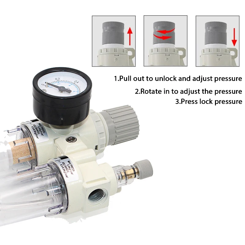 AFC200 G1/4 Oil Water Separator air compressor oil and water separator air filter is used to reduce the pressure valve regulator