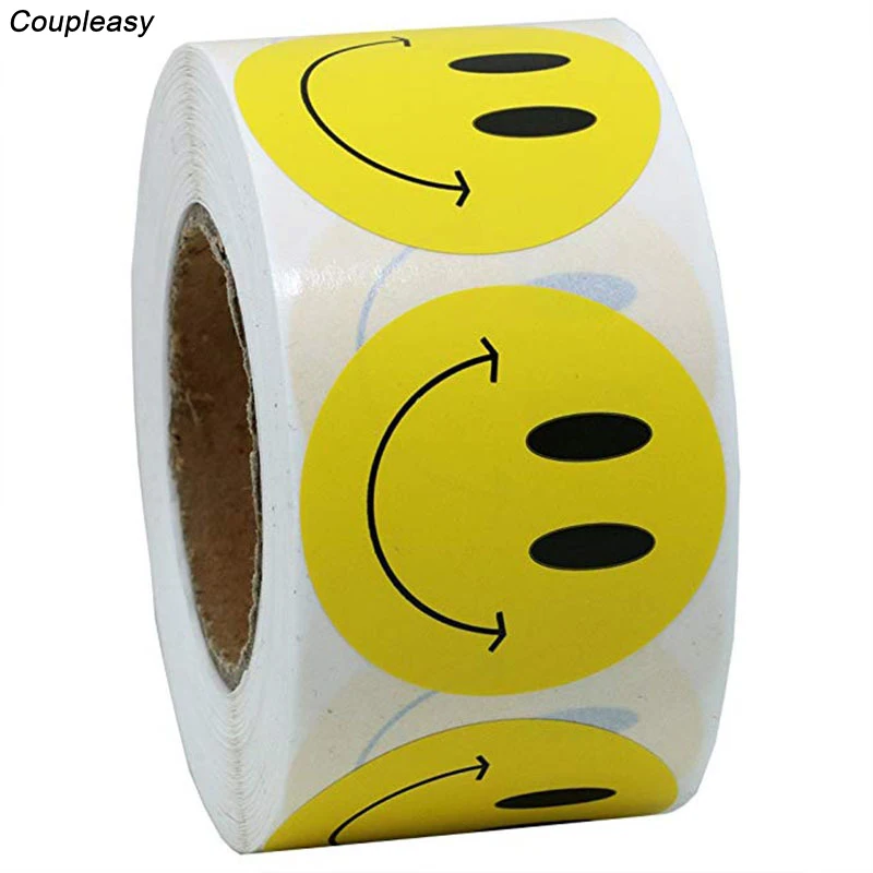 500Pcs Smiley Face and Sad Face Paper Stickers Kids DIY Stickers Scrapbooking Teacher Reward Stickers School Stationery Supplies