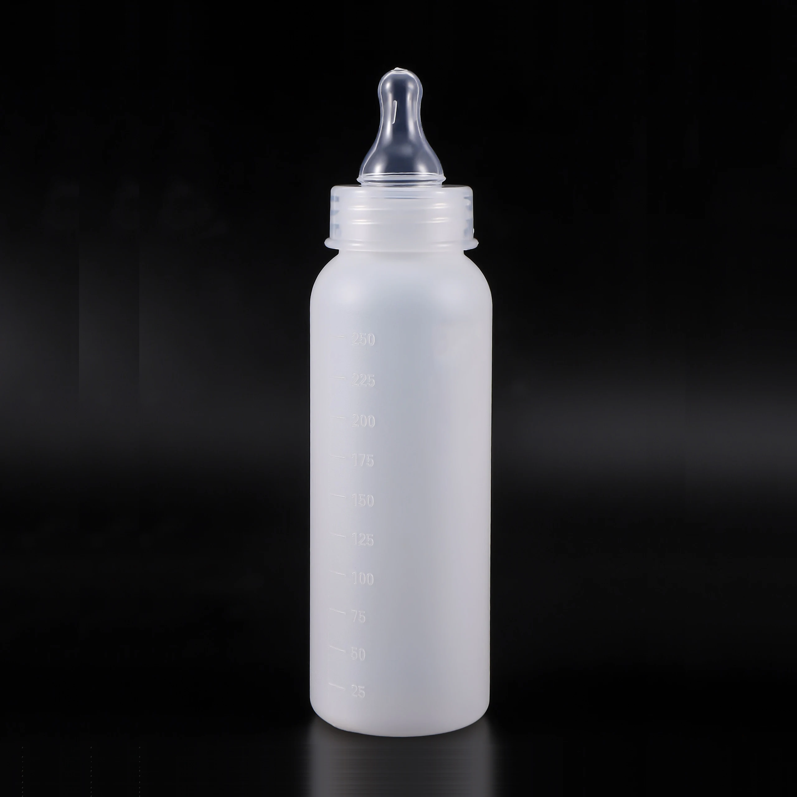 Garrafa de alimento para animais de estimação 250ml Mamadeira veterinária para leitão Mamadeira para filhotes de cachorro Chupeta de silicone Material de qualidade alimentar 1 peça