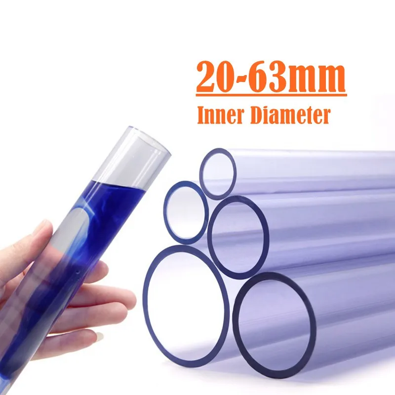 

50cm Dia20~110mm Transparent Pipe UPVC Aquarium Pipe Garden Irrigation Fish Tank Aquarium Pipe drainage System Fittings