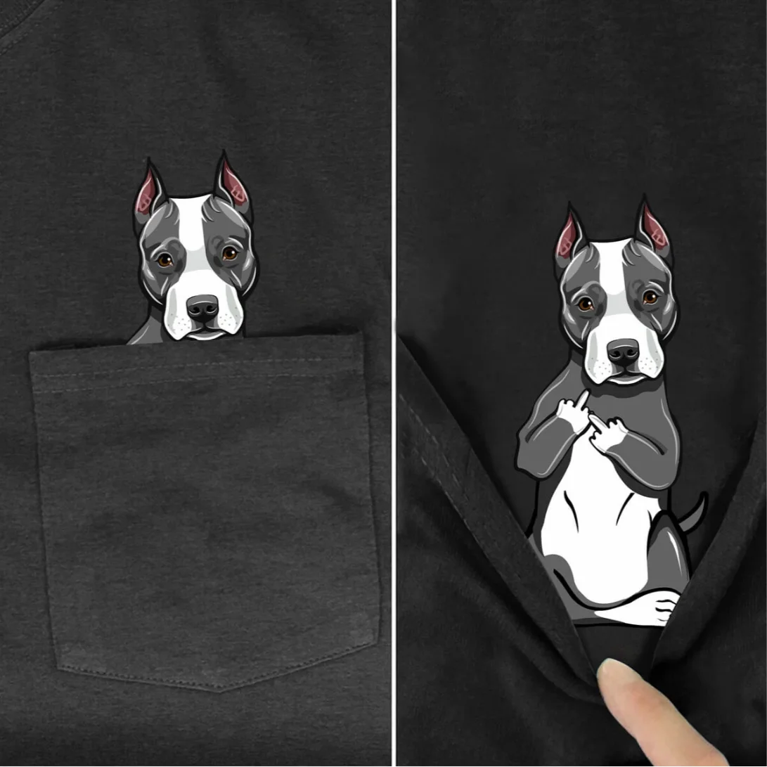 CLOOCL Funny Boxer  T-Shirt Pocket Dogs Printed T-shirt Hip Hop Tops Cotton Pet dog Tees Dropshipping