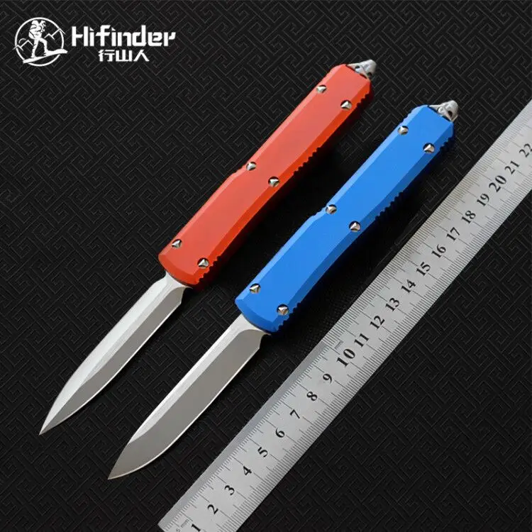 Hifinder شفرة بيضاء D2 ، 6061t6 ، مقبض ألومنيوم ، تخييم ، نجاة ، في الهواء الطلق ، مطاردة EDC ، سكين تكتيكي