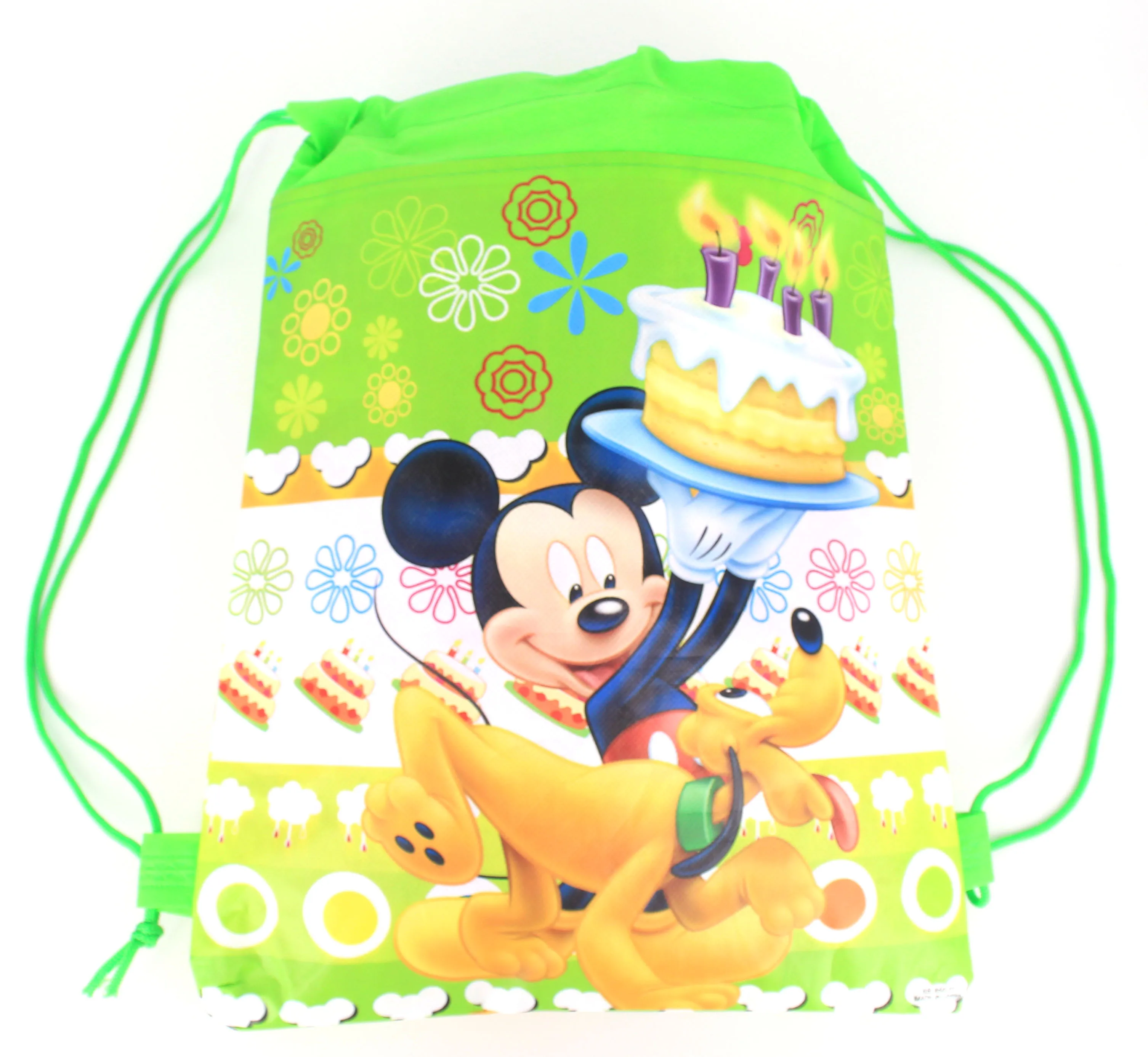 24Pcs Disney Mickey Minnie Mouse Non-woven Drawstring Backpack Gift Bag Storage Bag Girls Kids favor school bags Party Supplies