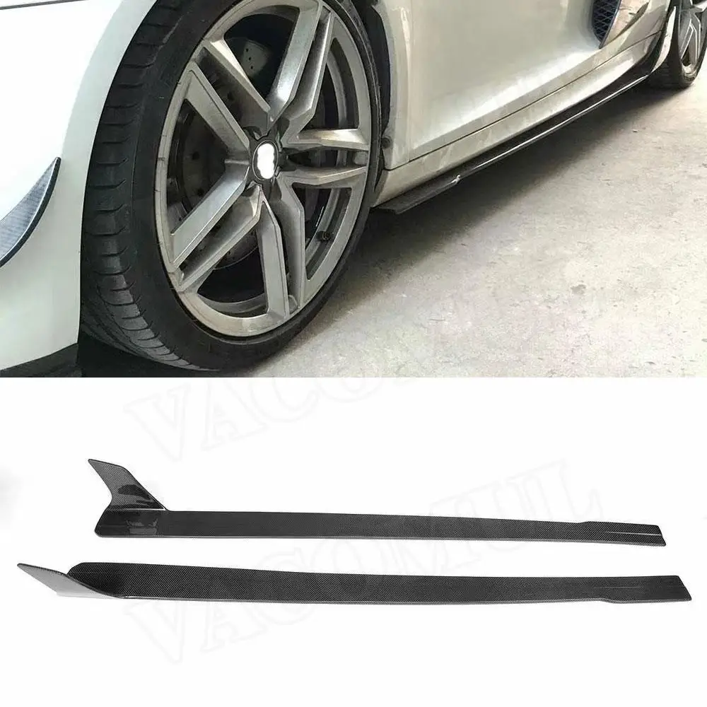 

VACOMUL Carbon Fiber Material Car Side Skirts Bumper Guard Accessorise For Audi R8 2008-2015 FRP Prime Protect Auto Styling