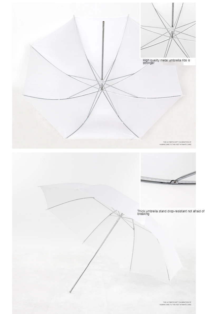 Guarda-chuva de luz macia de 33 tamanhos, guarda-chuva branco de alta qualidade para fotografia, estúdio de luz e refletores