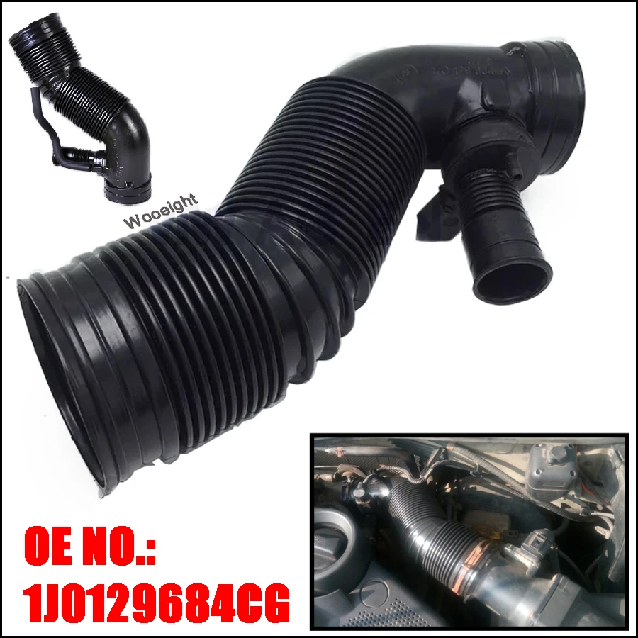 Wooeight 1x Auto Air Intake Hose Pipe 1J0129684N 1J0 129 684 T 1J0129684CG For VW MK4 GOLF Bora SEAT Leon Toledo Skoda Octavia