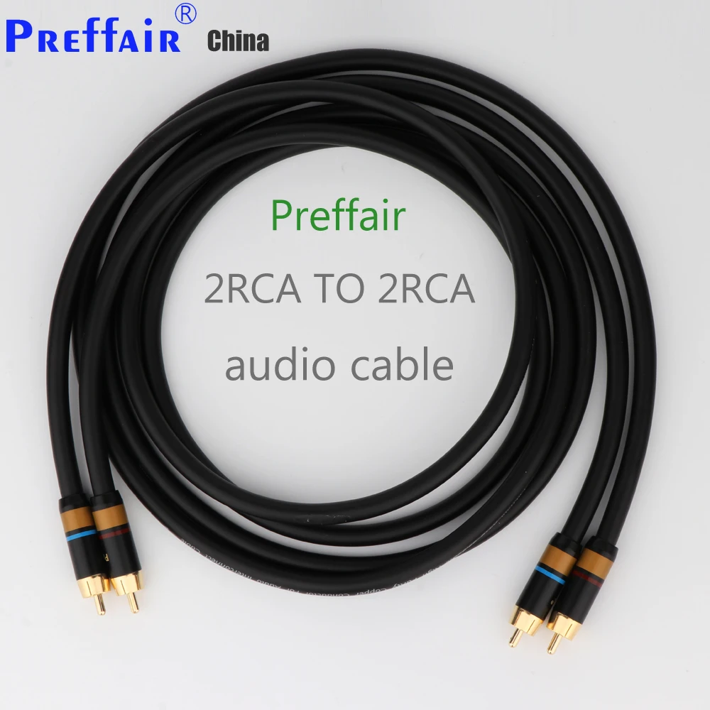 

Preffair High purity Copper RCA Audio Interconnct Cable Hi-End RCA to RCA Extension Cable with Gold Plated RCA Connector Plug