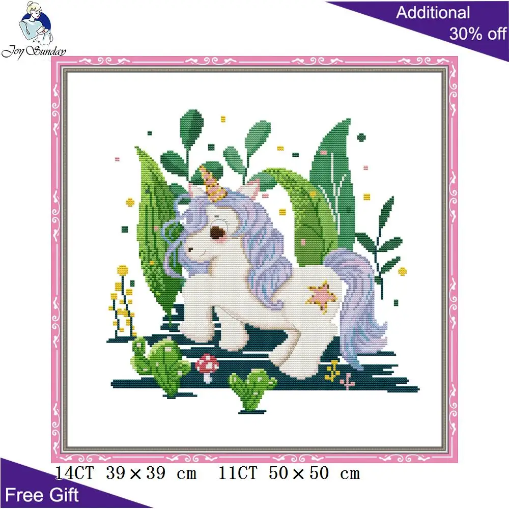 Joy Sunday Unicorn Home Decor DA172 DA406 KB060 KB085 KB110 KB137 Counted Stamped Animal Needlepoint Embroidery Cross Stitch kit