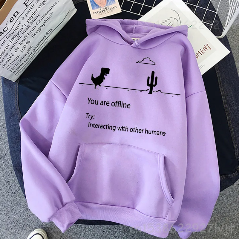 Cartoon Dinosaur Letter Print Hoodies Hooded Oversize Pullovers Harajuku Pullover Kawaii Female Loose Streetwear Sweatshirts