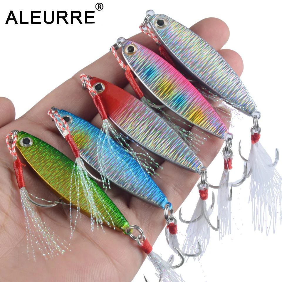 ALEURRE 2021 New Metal Cast Jig Spoon 7G 10G 15G 20G Casting Jigging Lead Fish Sea Bass Fishing Lure Artificial Bait Tackle Pes