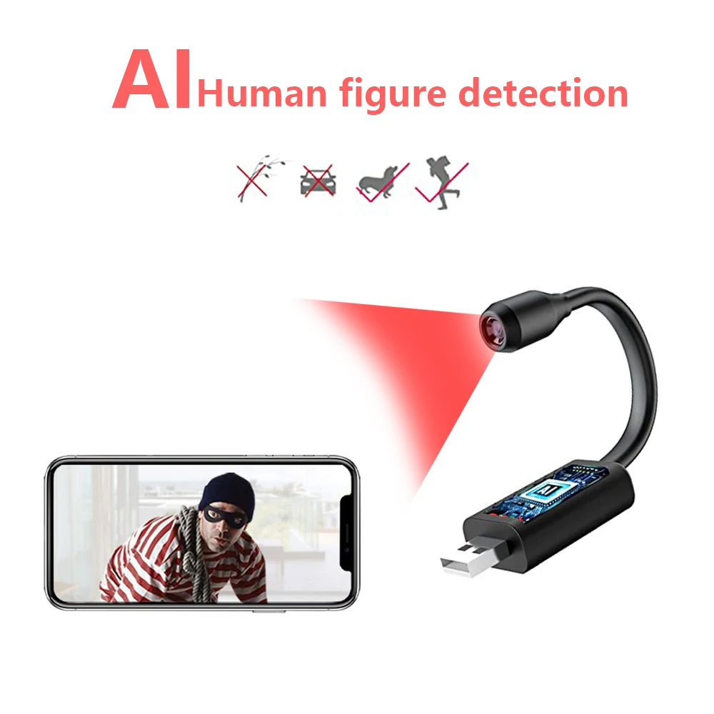 Mini USB Wifi Camera Digital Cameras V380 APP Camera 1080P HD Camcorder Surveillance Micro Survalance Wireless