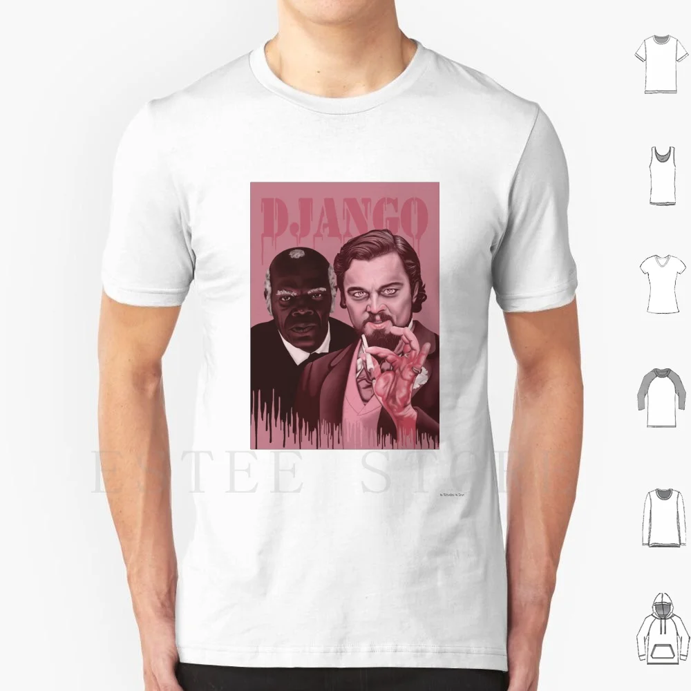جانغو غير مقيد تي شيرت الرجال القطن 6xl جانغو غير مقيد جانغو ليوناردو دي كابريو صموئيل L جاكسون الاعشاب التدخين موضة الراب #1
