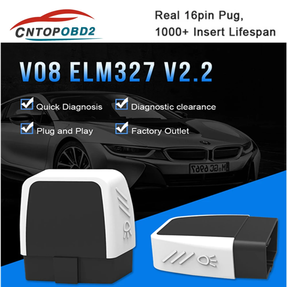 

Super MINI ELM327 V2.2 Bluetooth V08 ELM 327 1.5 OBDII for Android Torque V1.5 Bluetooth OBD2 Code Scanner