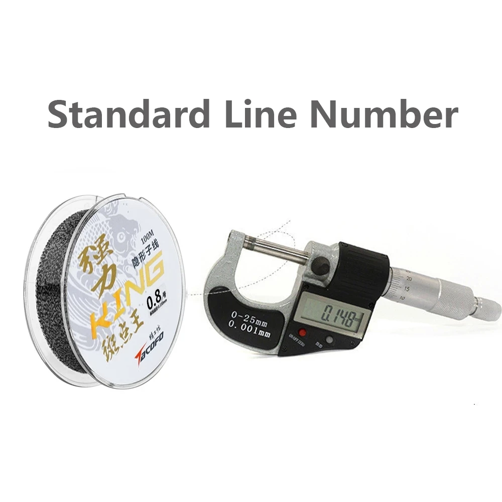 50m 3D Invisible Spoted Super Strong Carp Fishing Line Speckle Fluorocarbon Coated Monofilament Fishing Line