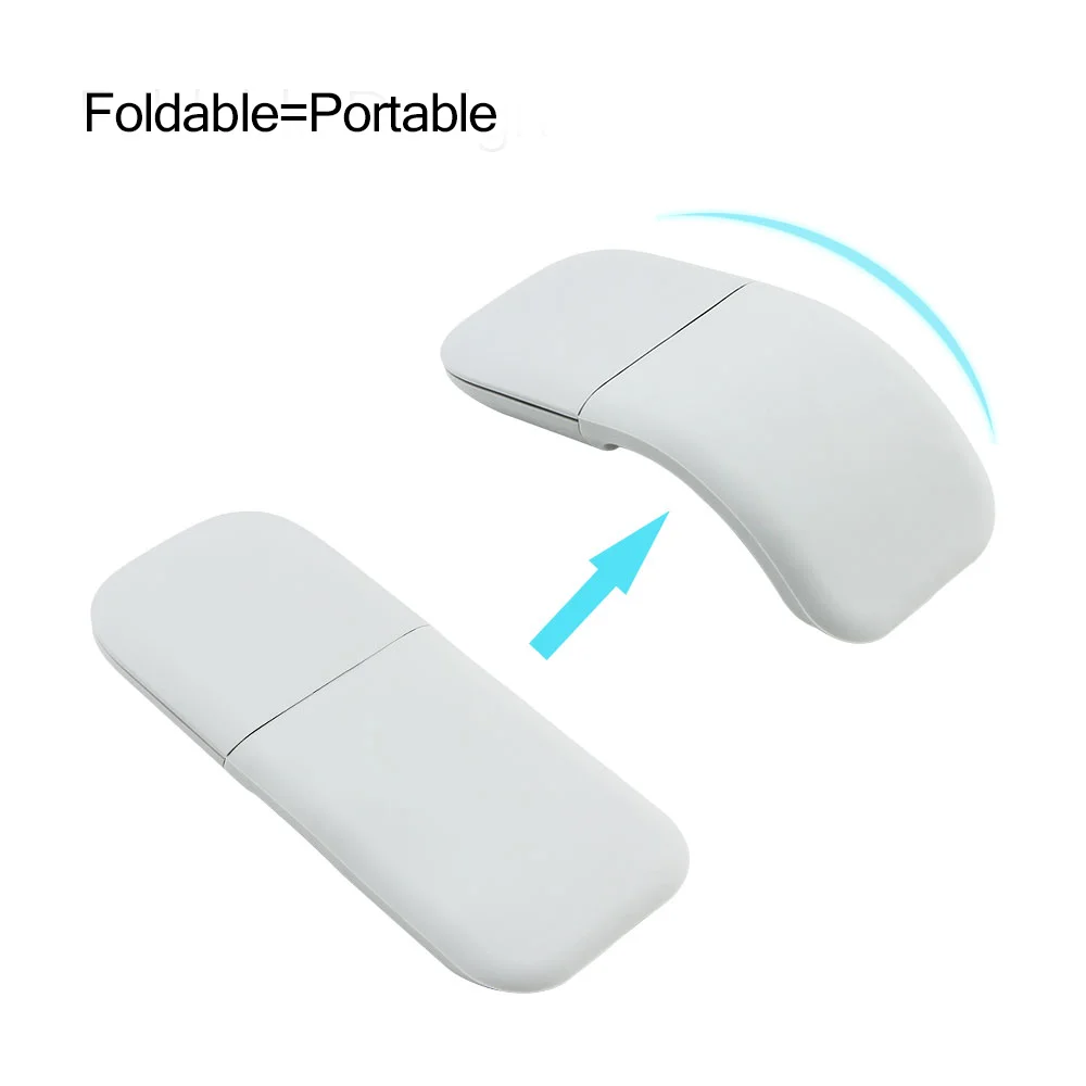 CHUYI Wireless Folding Mouse Portable Bluetooth Mause Arc Touch Roller Ultra Thin Mice Laser Sem Fio For Notebook Laptop Macbook