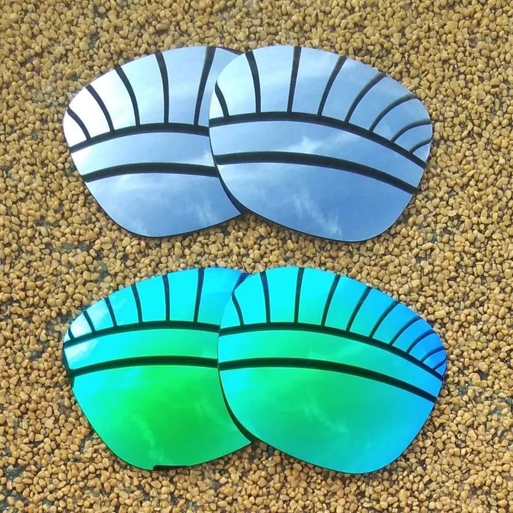 

Silver Mirrored & Green Mirrored Polarized Replacement Lenses for Garage Rock Frame 100% UVA & UVB