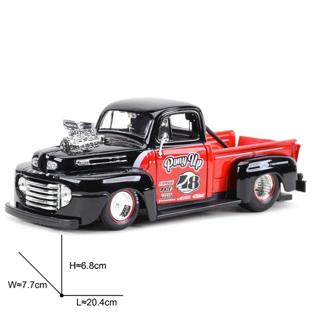 Maisto 1:24 1948 Ford F1 Pickup & 1967 Ford Mustang GT Static Die Cast Vehicles Collectible Model Sports Car Toys