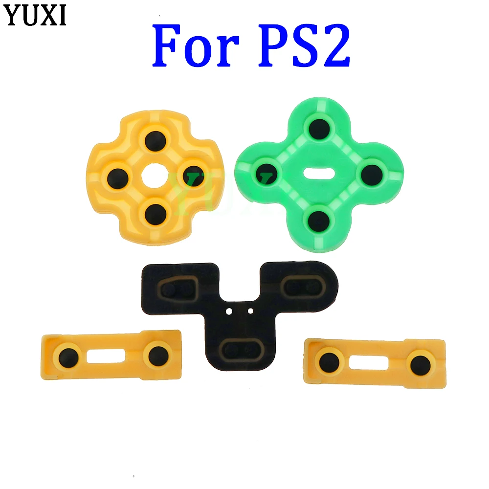 

YUXI 1 Sets Conductive Rubber Pads Silicone Buttons Contact Replacement For PS2 controller