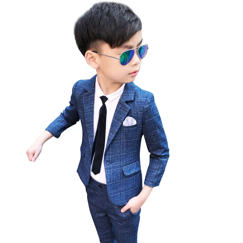 

Boys Formal Jacket+Pants 2Pcs Mariage Clothing Set Children Gentleman Performance Evening Tuxedo Dress Enfant Kids Wedding Suit