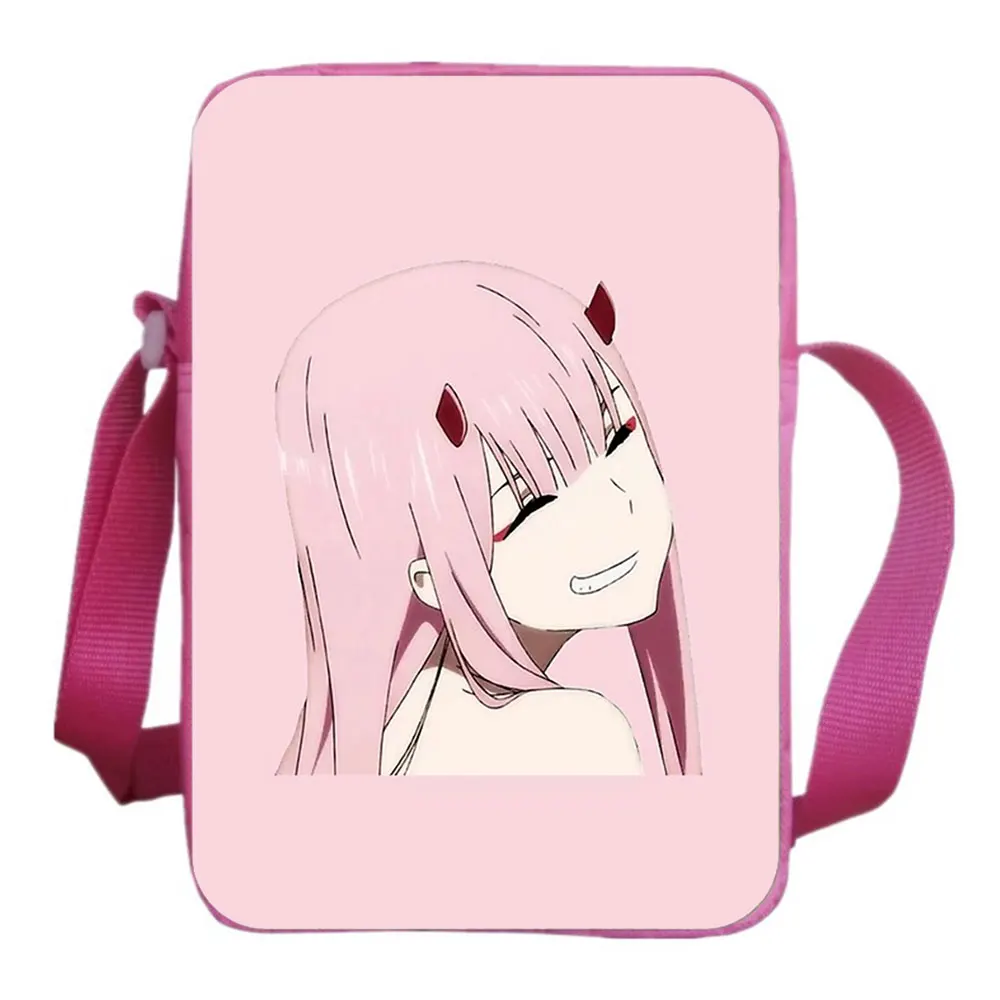 Darling In The FranXX Cartoon Shoulder Bag Canvas School Bag Cosplay Messenger Bag Cartoon Messenger Bag School Bag