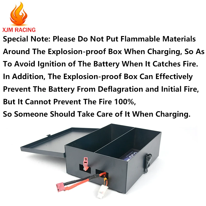 Battery Rechargeable Fire-proof and Explosion-proof Safe Storage Protection Box Fit for Rc Car Boats Airplanes Toy Tool Parts