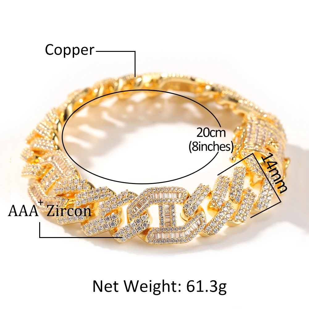 THE BLING KING Return watch buckle Bracelet Iced Out zircon muticolor Mens Women Hip Hop Jewelry