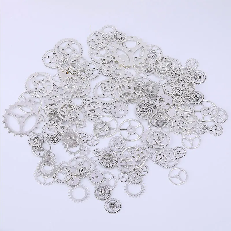 30g Mixed Mechanical Steampunk Gears Cogs Charms Pendant Charms Connectors For Diy Jewelry Making Crafts Supplies Accessories