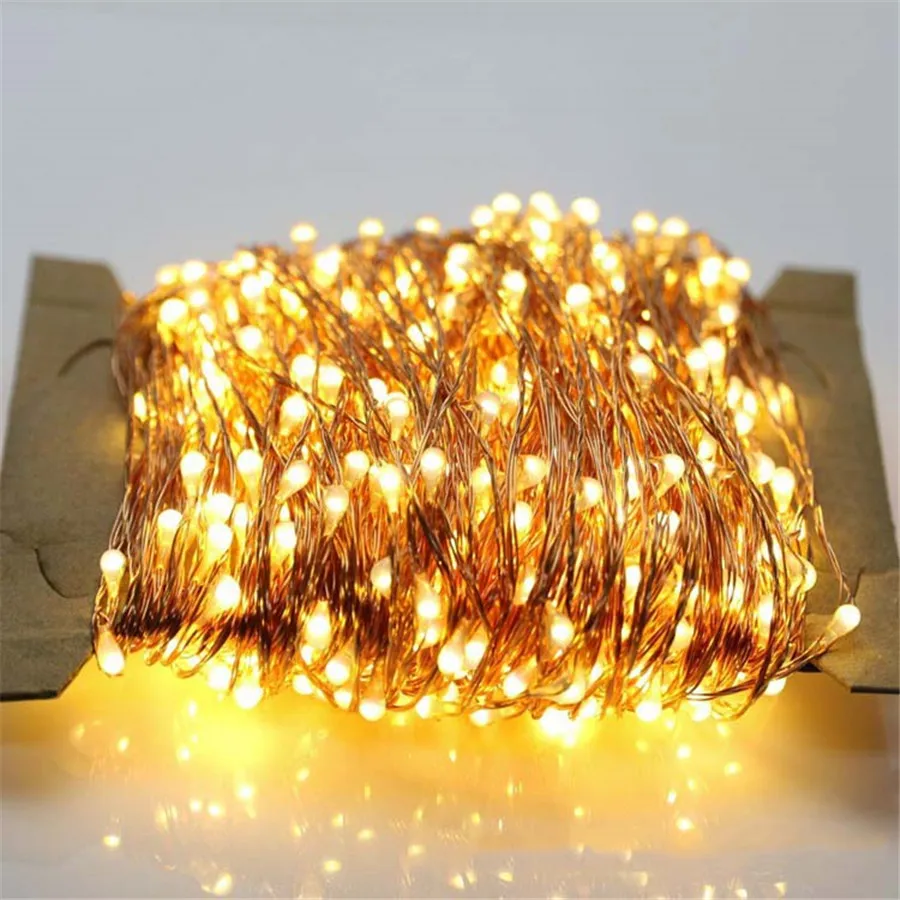 20/30/50/100M Copper Wire Christmas Fairy String Light Wedding Villa Hotel Party Starry Garland Light With Adapter