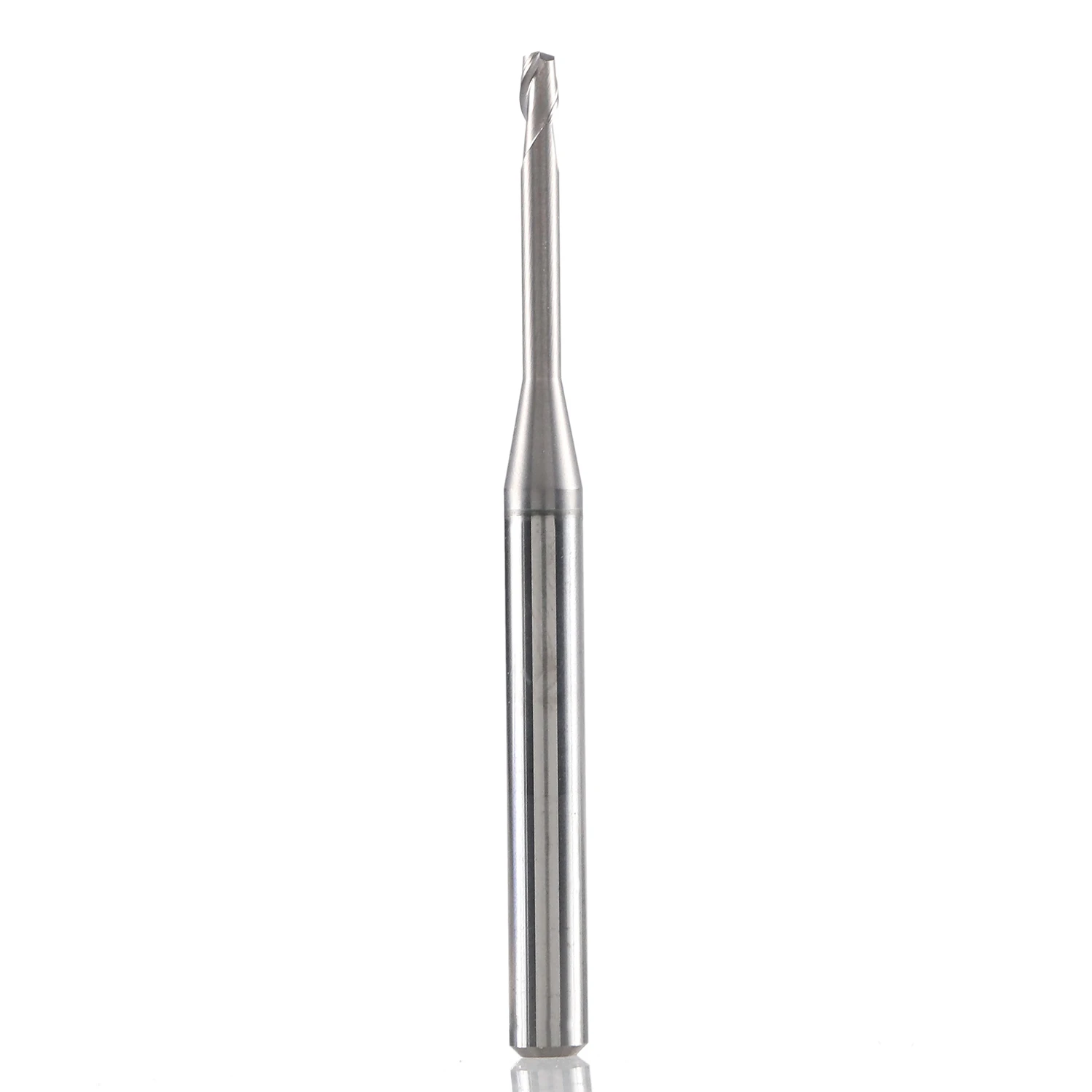 NM-2EP de acero de tungsteno para fresadora cnc, herramientas de corte con revestimiento de cuello largo cuadrado, 2 ranuras, para aleación de cobre y aluminio