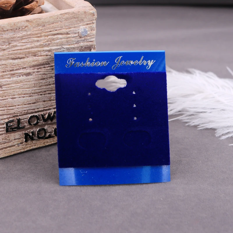 Wholesale 100pcs/lot Paper PVC Earrings Display Cards Holder Plastic Hook Cards Jewelry Stand Price Tags DIY Showcase Sets