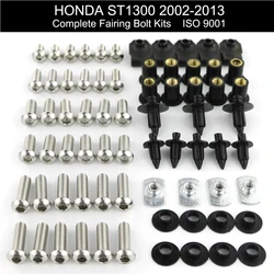 Fit For Honda ST1300 2002-2013 Complete Full Fairing Bolts Kit Bodywork ST1300 2003 2004 2005 2006 2007 2008 2009 2010 2011 2012