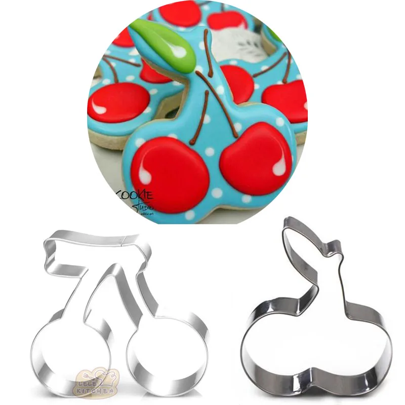 1 Uds pastelería cocina herramienta fruta cereza decoración de tarta Fondant herramientas de pastelería de Metal de acero inoxidable cortador de galleta bizcocho molde