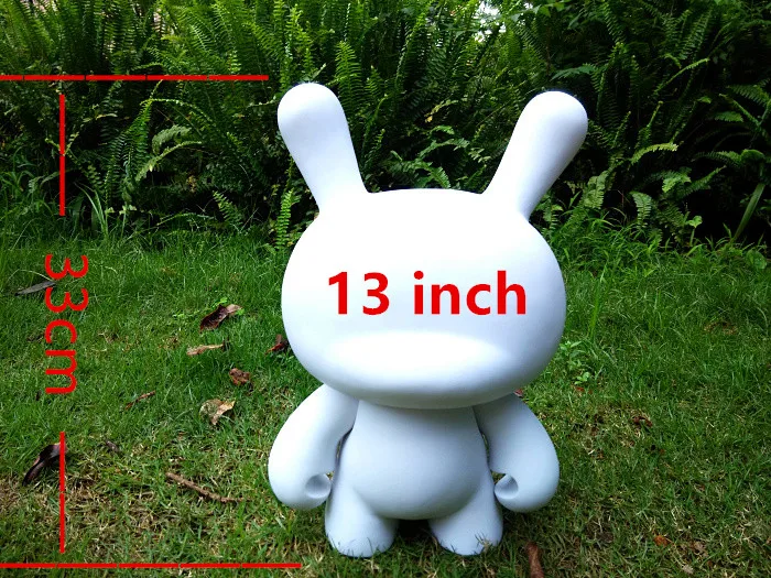 Kidrobot Big Dunny Toys, Soft Plastic, White Drawing Dolls, Sketch of Characters, DIY Vinyl Art Figure Toys, 13