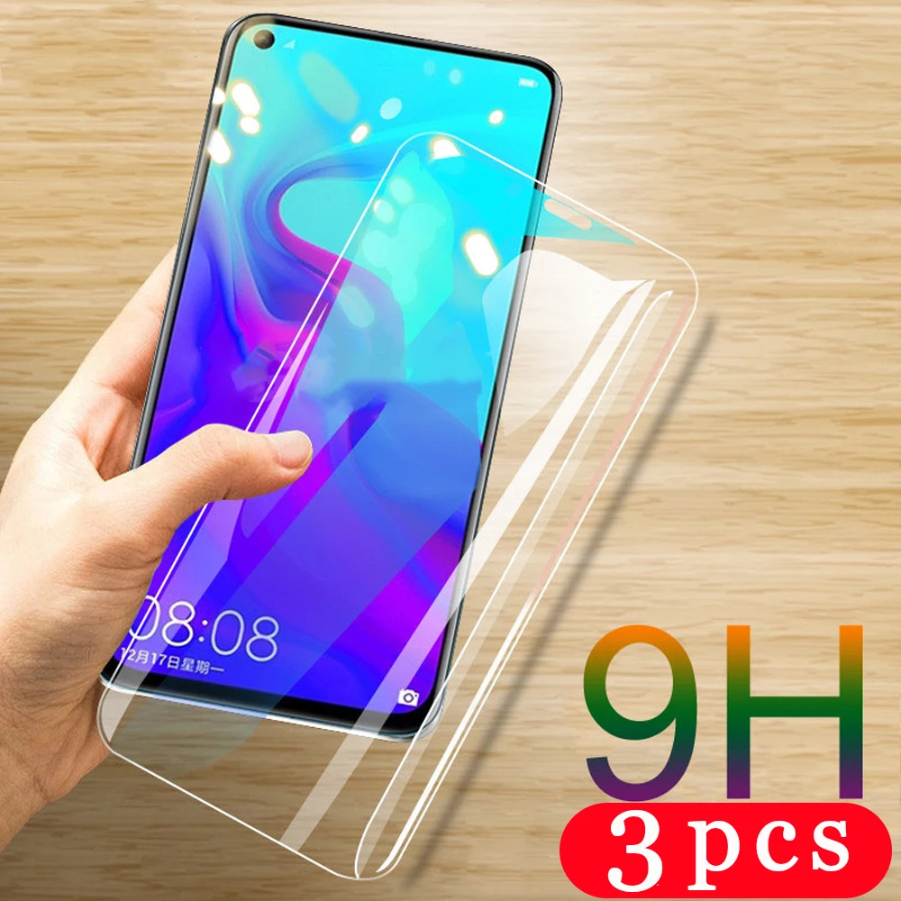 3Pcs glass for huawei honor view 30 pro plus v30 30s 20 lite 20i 20s v20 tempered glass phone screen protector protective film