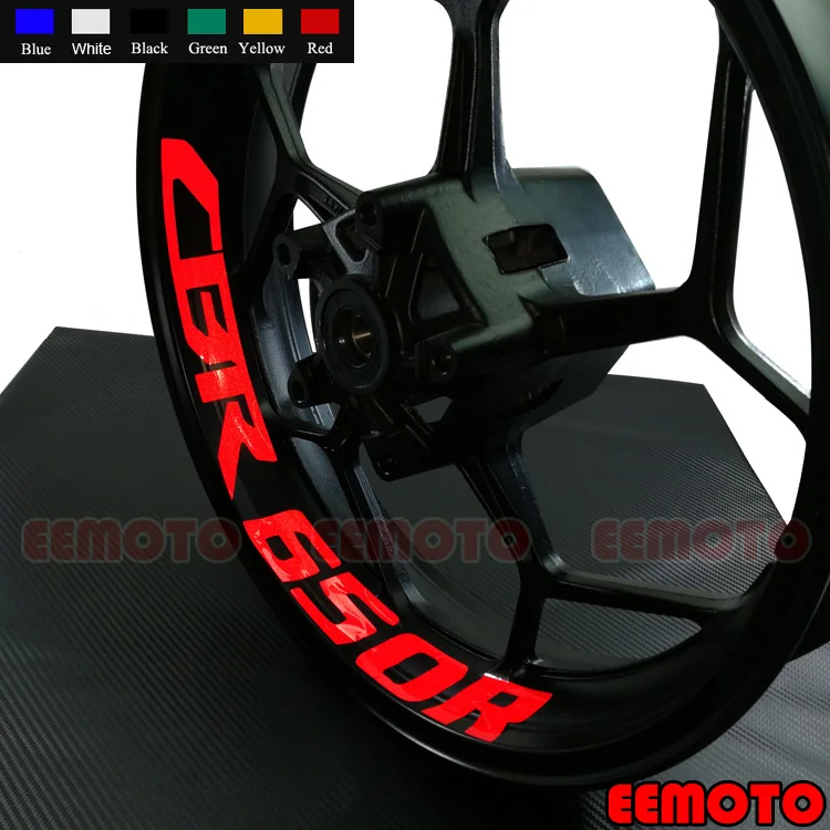 4 X Custom Iner cerchi decalcomanie ruote adesivi riflettenti strisce moto impermeabile per CBR 600 1000 RR 250R 300R 500R 650R