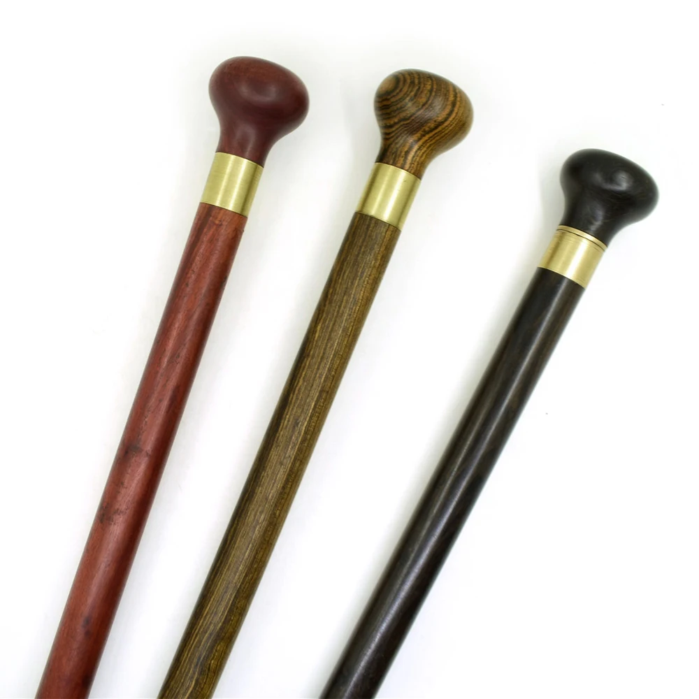 Mannen Hout Cane Wandelstok Houten Ronde Straight Handgreep 3-Secties Opvouwbare Stok Vintage Zachte Canes Gentleman Stok