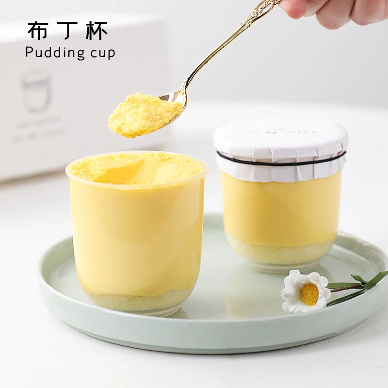 

50pcs High quality disposable 200ml pudding cups yogurt ice cream cup party tiramisu cheesecake mousse dessert cups with lids