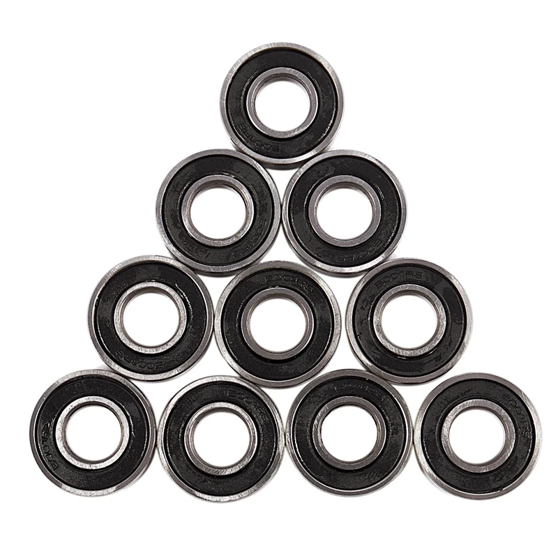 

SHGO HOT-6001RS Deep Groove Ball Bearing 28 x 12 x 8 mm 10 Pieces, Silver & Black
