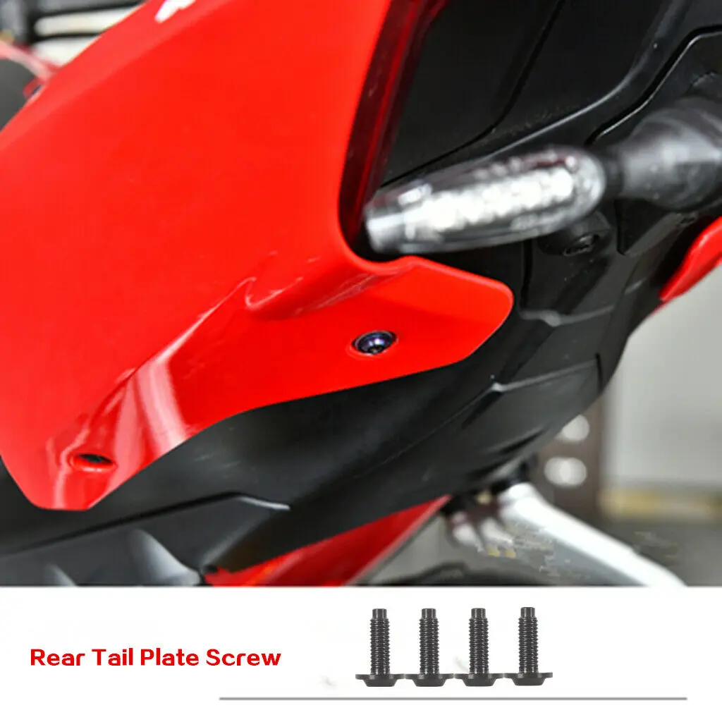 For Ducati V4 Streetfighter V4 V4S 4PCS Titanium Rear Tail Fairing Screw Motorcycle Tail plate Mounting Screws Bolts
