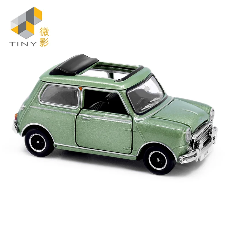 Tiny 1:50 Morr-is Mi-ni Mk 1 Convertible Version Green NO.26 Alloy Simulation Model Car