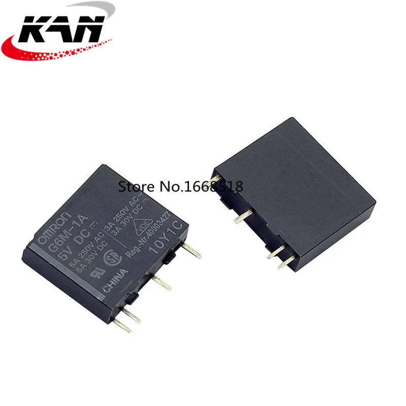 

Free Shipping new original relay 10pcs/lot G6M-1A-5VDC G6M-1A-DC5V G6M-1A-5V NY5W-K G6M-1A 5VDC 5A 4Pin