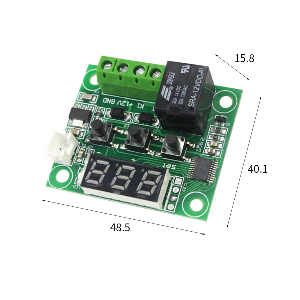 1Pcs XH-W1209 Thermostat DC12V Mini Regulator Digital Temperature Controller For Incubator Temp Control Switch Plate Red light