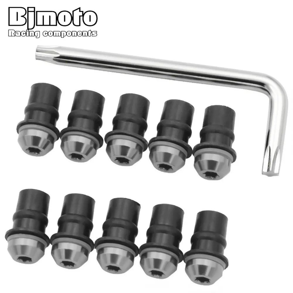 BJMOTO 10 PCS Motorcycle Windscreen Screw Windshield Fairing Bolts for Ducati 848 1198 1199 M1000 Aprilia RSV1000 RSV ETV 1000