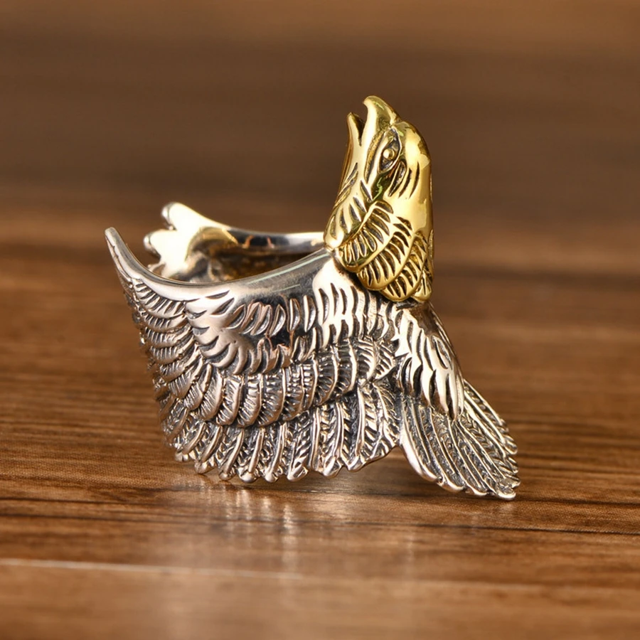 Retro Domineering Eagle Ring  Soul Jewelry Good Fine  Jewerly For Men  Women, Gift In 925 Sterling Silver,TS Style