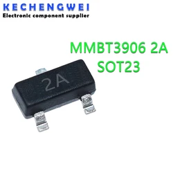 SMD 트랜지스터, MMBT3906 2A, MMBT3906LT1G, 3906, 2N3906, 200mA, 40V, 100 개, 신제품 및 오리지널