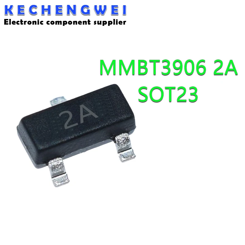 100 sztuk MMBT3906 2A MMBT3906LT1G 3906 2N3906 200mA 40V SMD tranzystor nowy i oryginalny